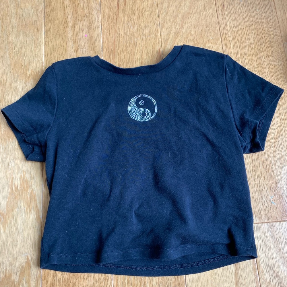 Garage Rhinestone Yin Yang Baby Tee